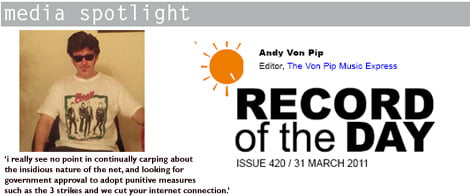 Andy Von Pip ROTD Media Spotlight